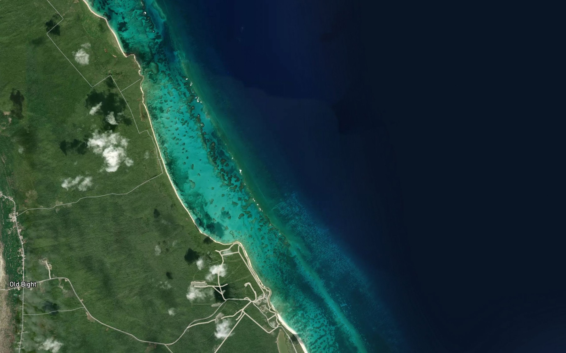 Satellite map of the Warren Harbour