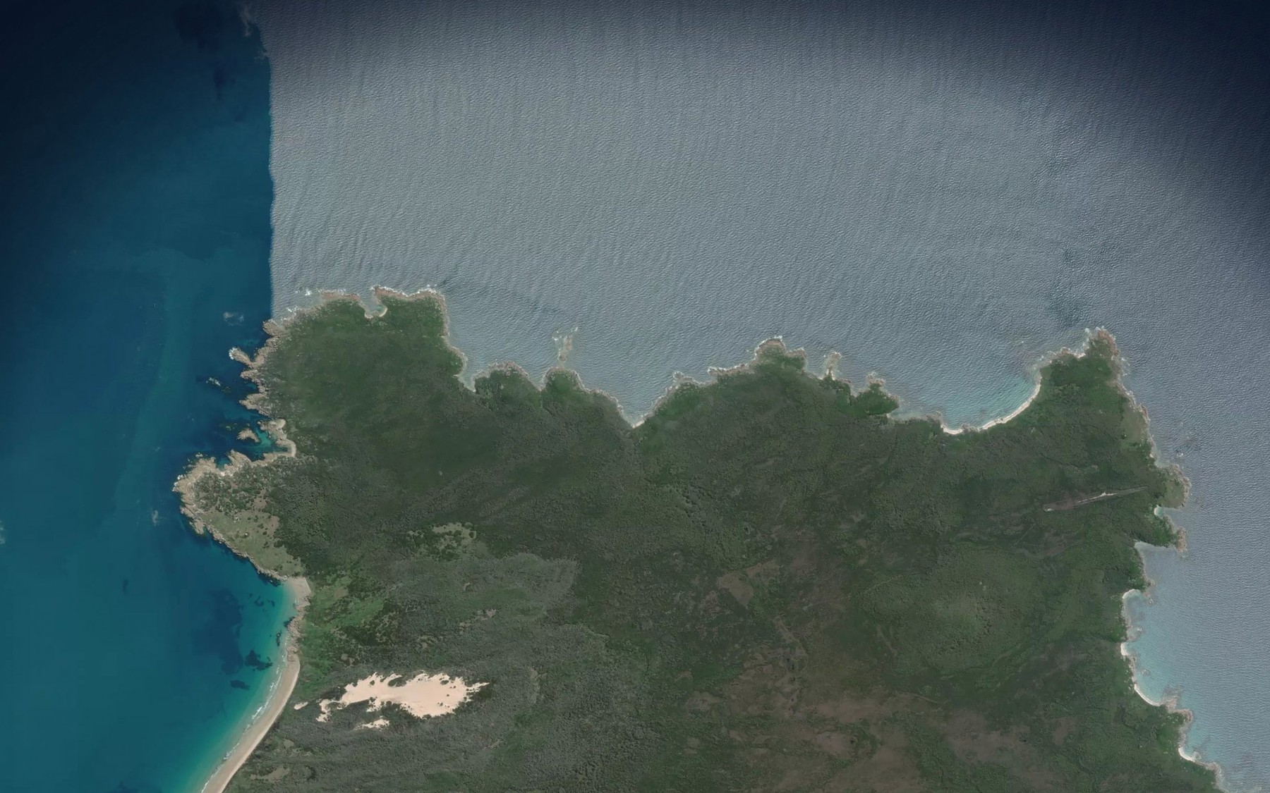 Satellite map of the Rape Bay