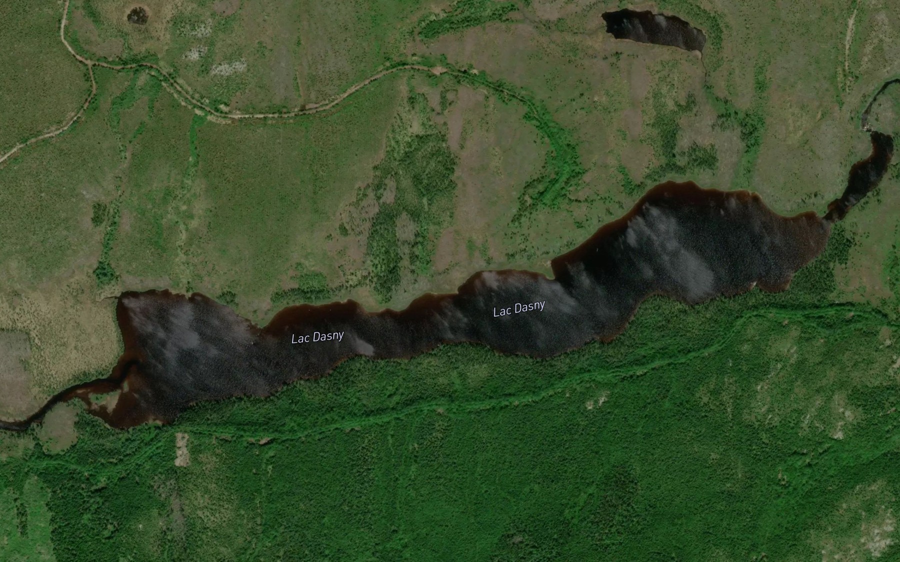 Satellite map of the Lac Dasny