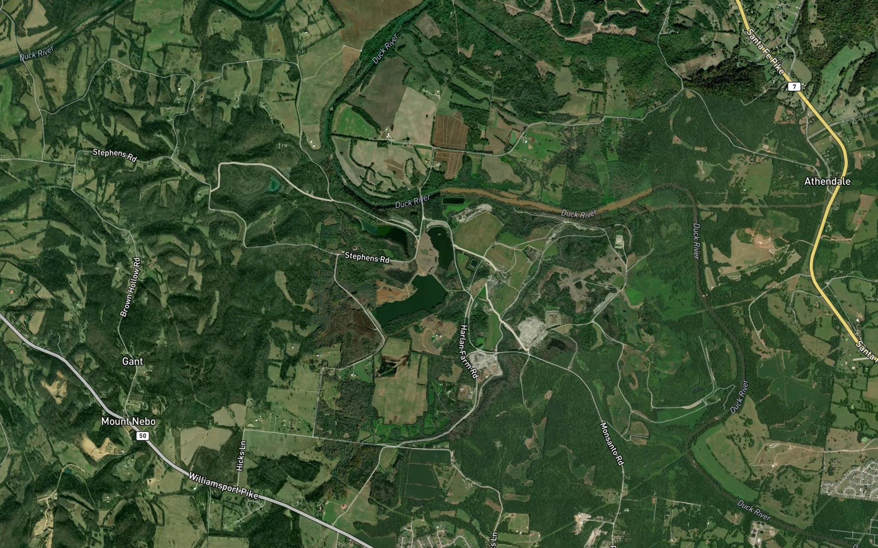 Satellite map of the Tailings Pond Number Eight