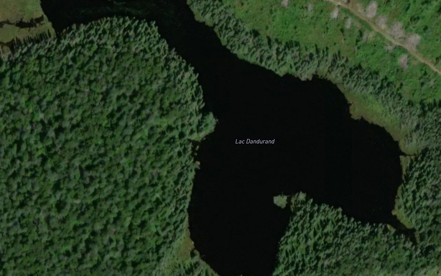 Satellite map of the Lac Dandurand