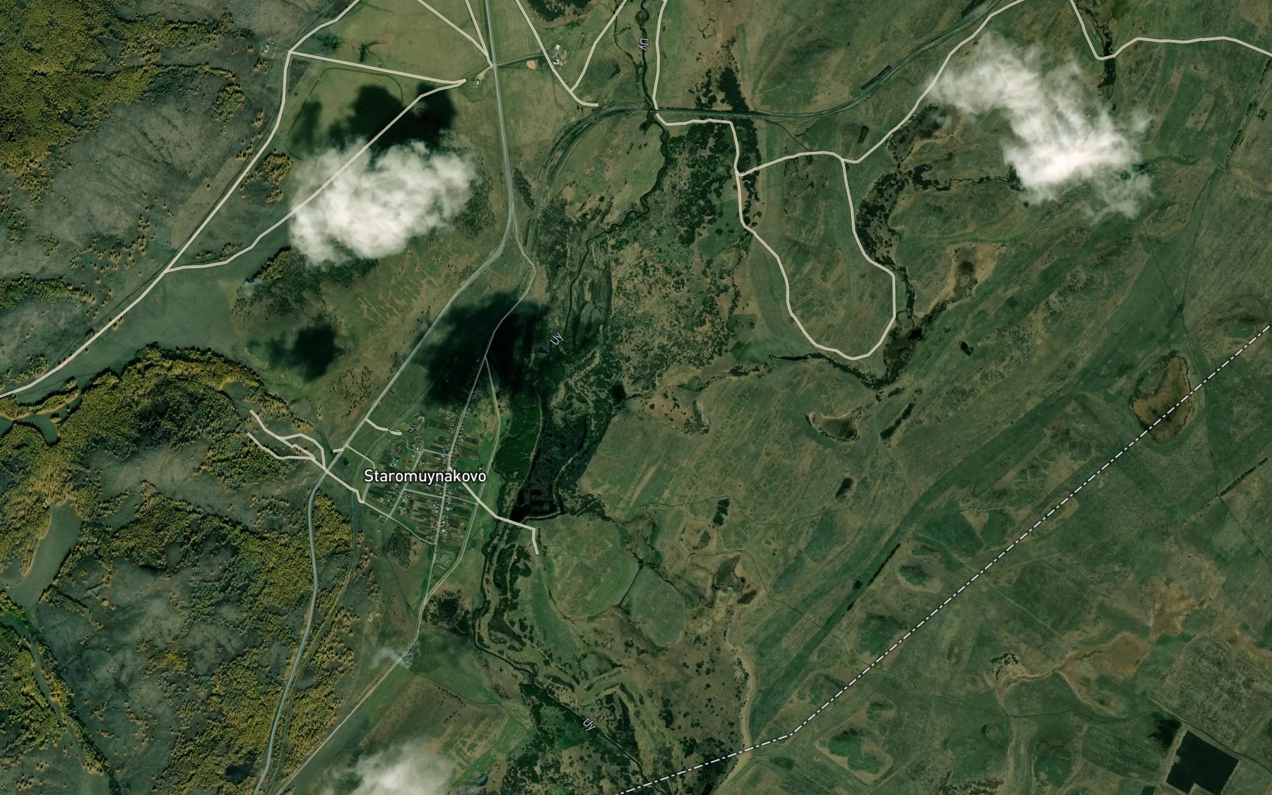 Satellite map of the Asyyelga