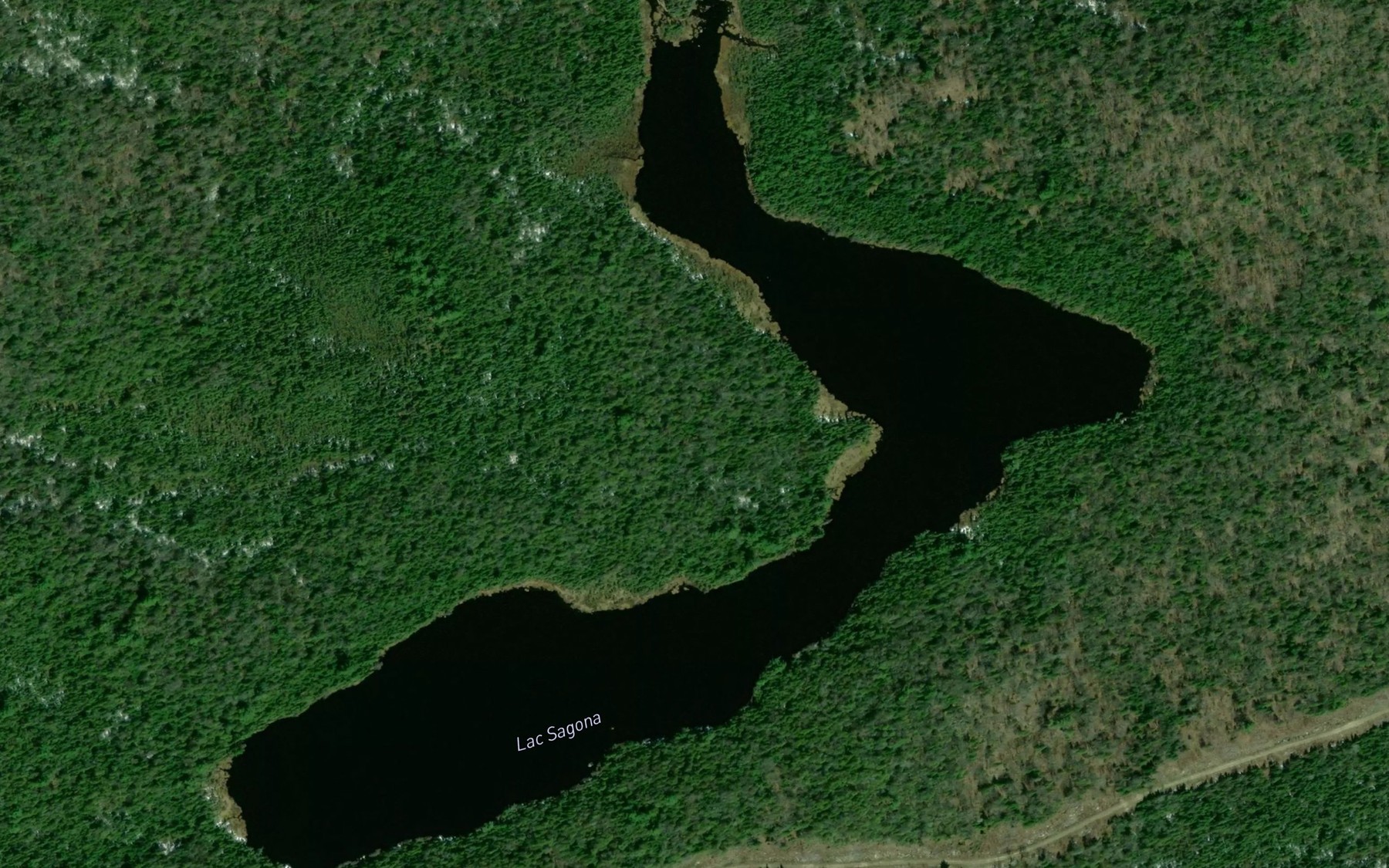 Satellite map of the Lac Sagona