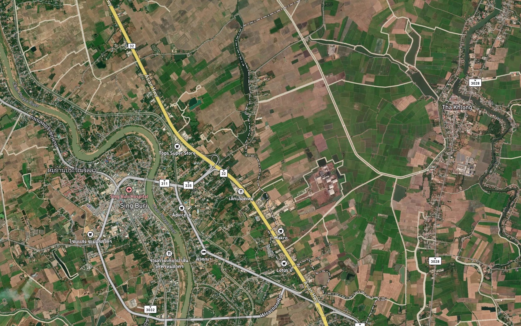 Satellite map of the Nong Bang Phan