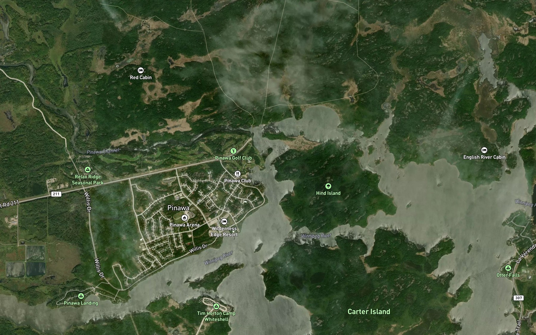 Satellite map of the Goldeneye Pass