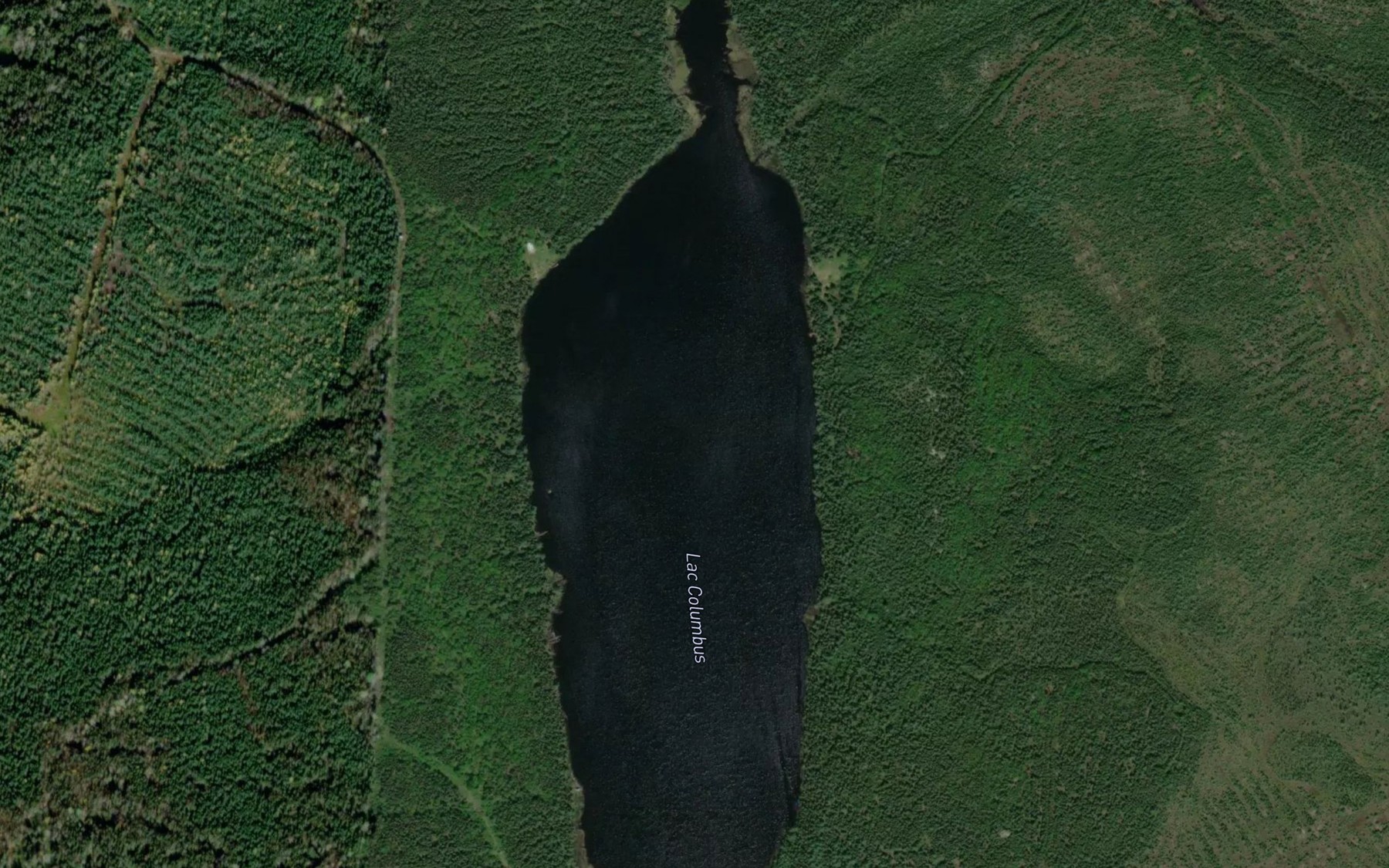 Satellite map of the Lac Columbus