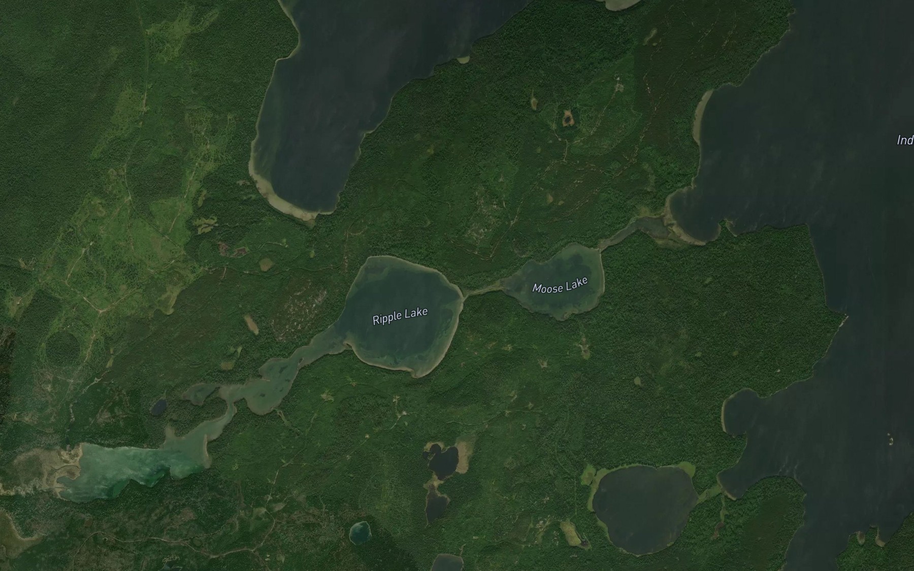 Satellite map of the Shaw's Narrows