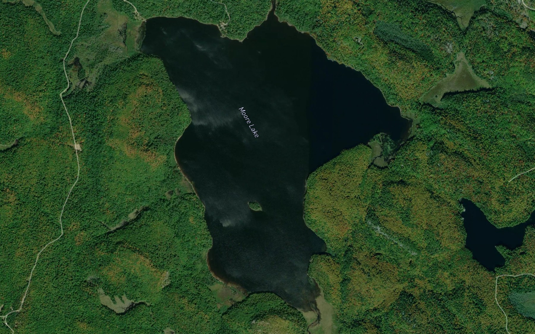 Satellite map of the Moore Lake