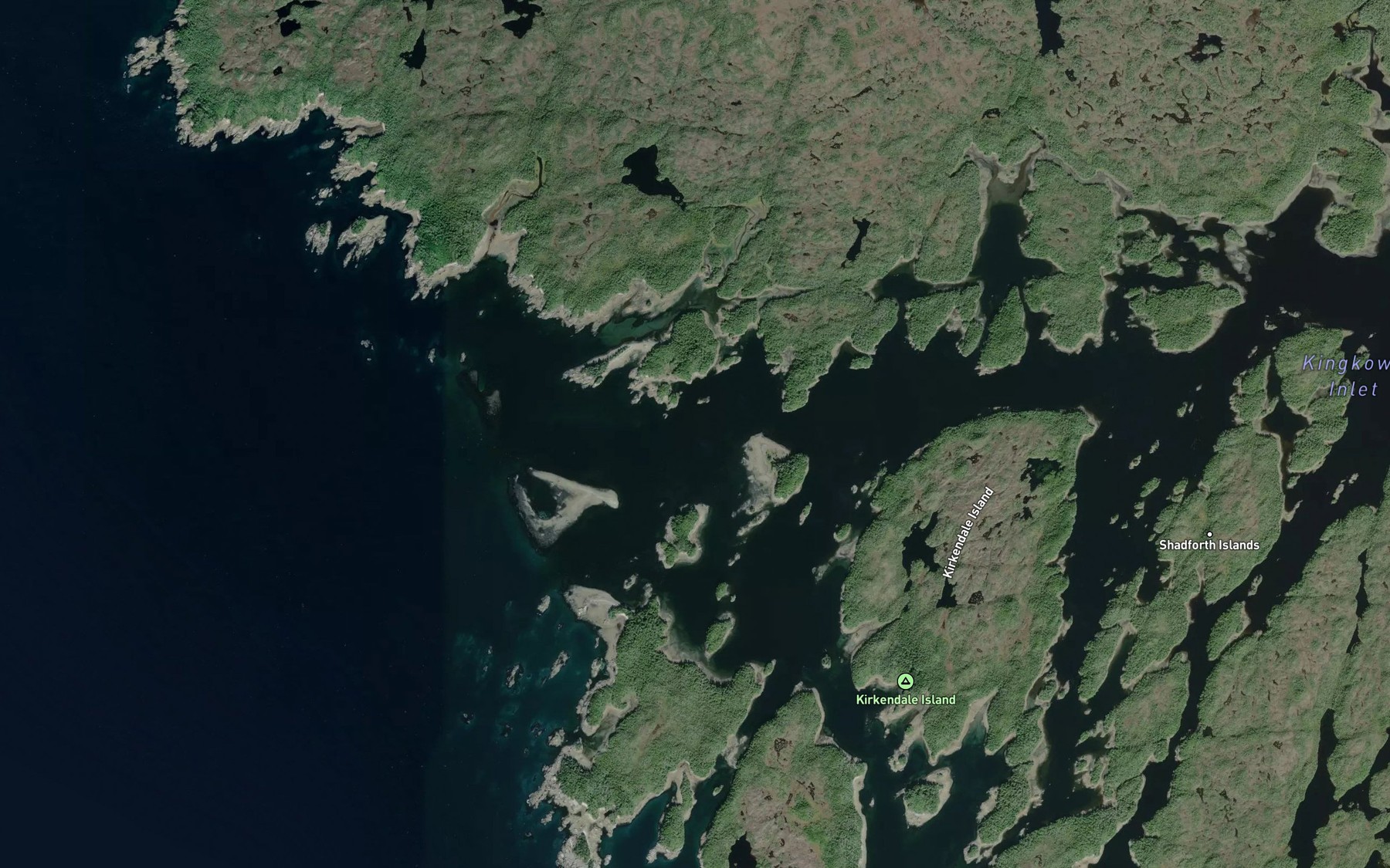 Satellite map of the Allerton Passage