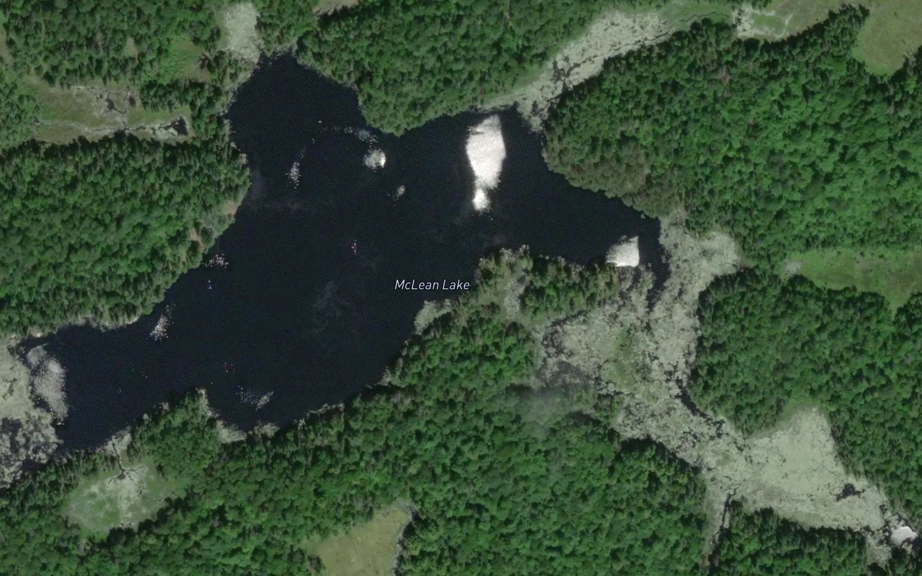 Satellite map of the McLean Lake
