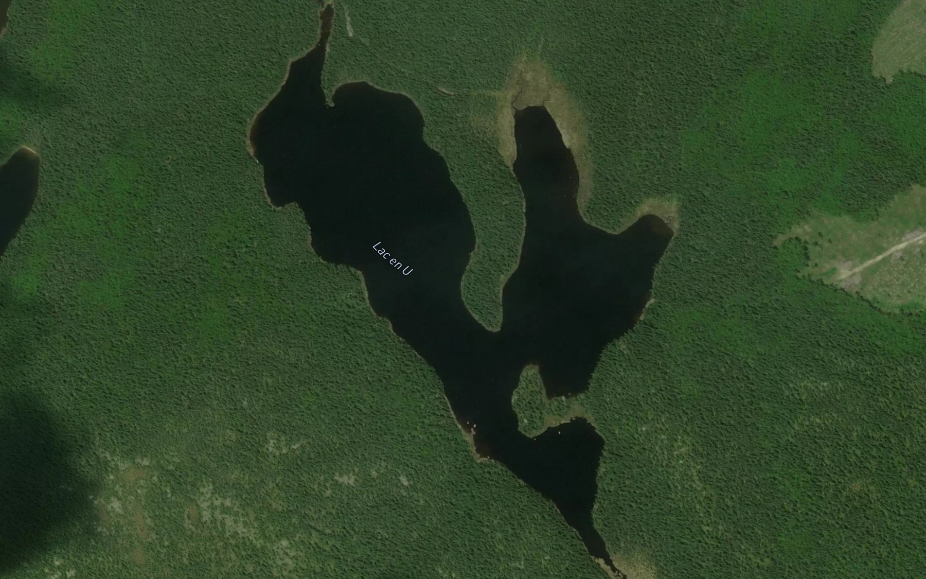 Satellite map of the Lac en U