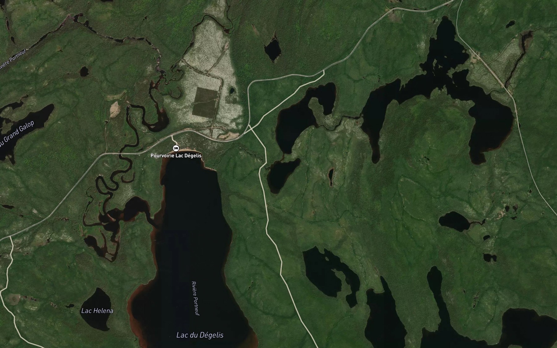 Satellite map of the Lac Courcelles