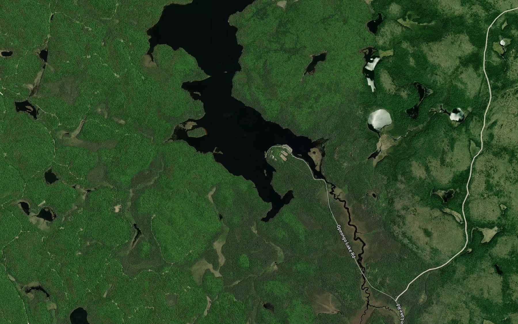 Satellite map of the Sproule Bay