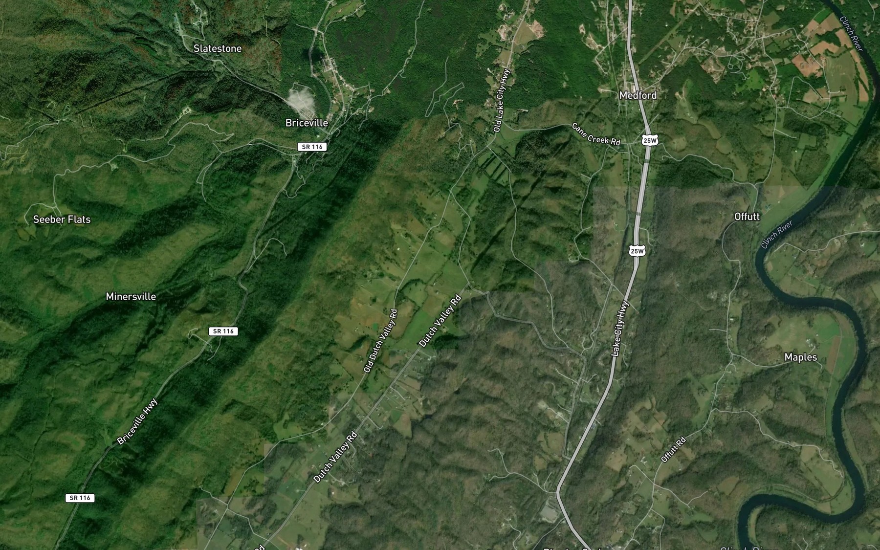 Satellite map of the Queener Spring