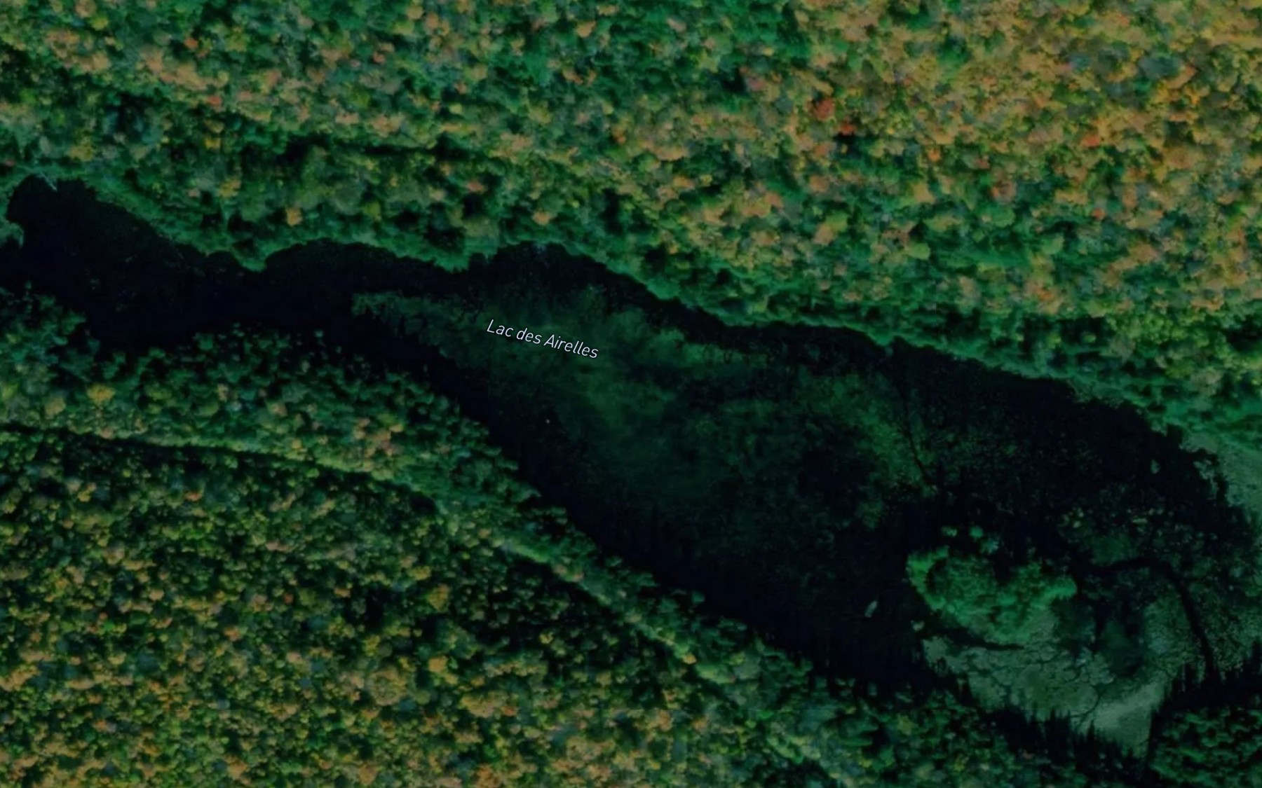 Satellite map of the Lac des Airelles