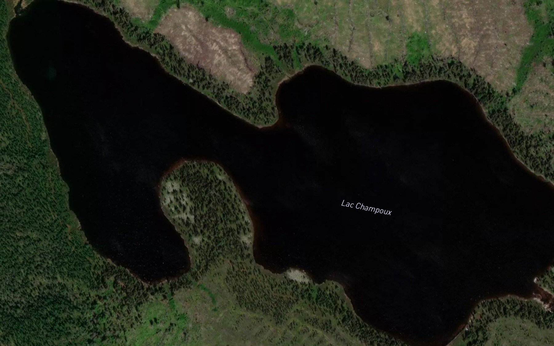 Satellite map of the Lac Champoux