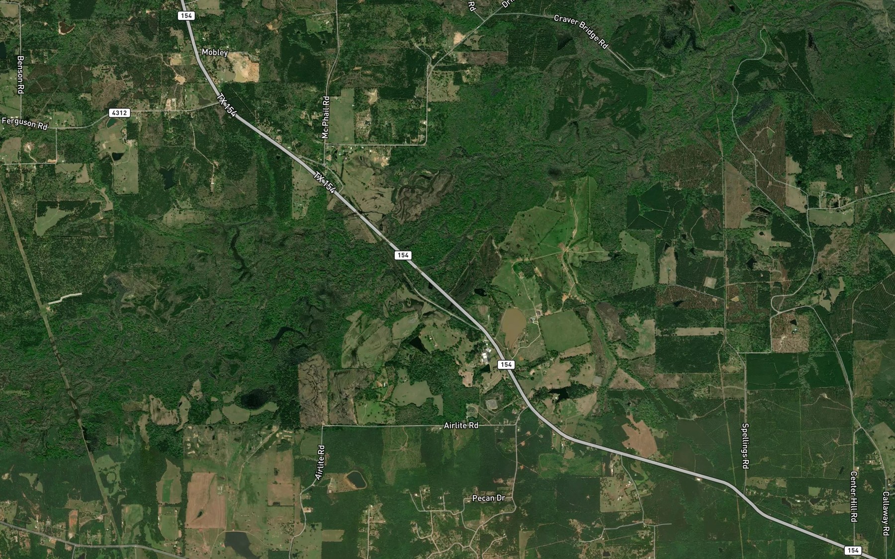 Satellite map of the Rock Lake