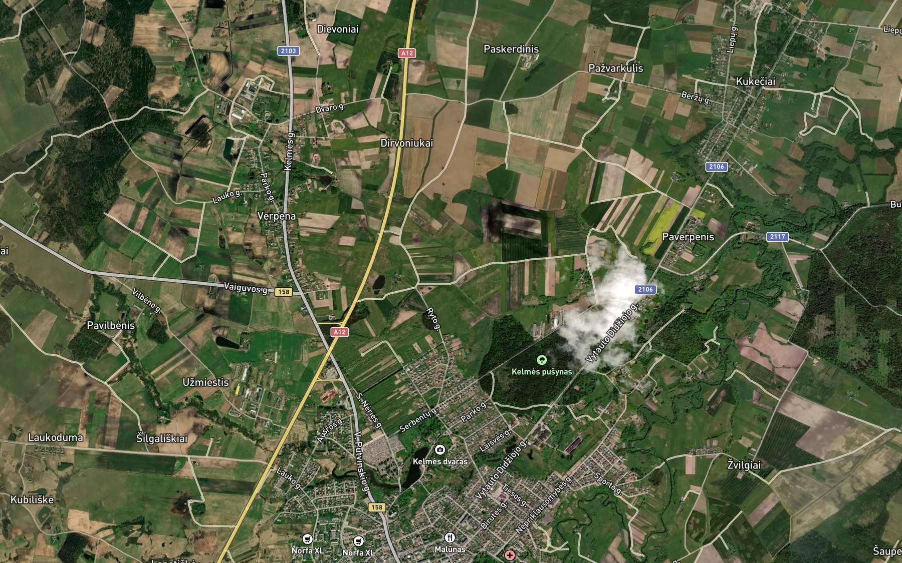 Satellite map of the Sarcupis