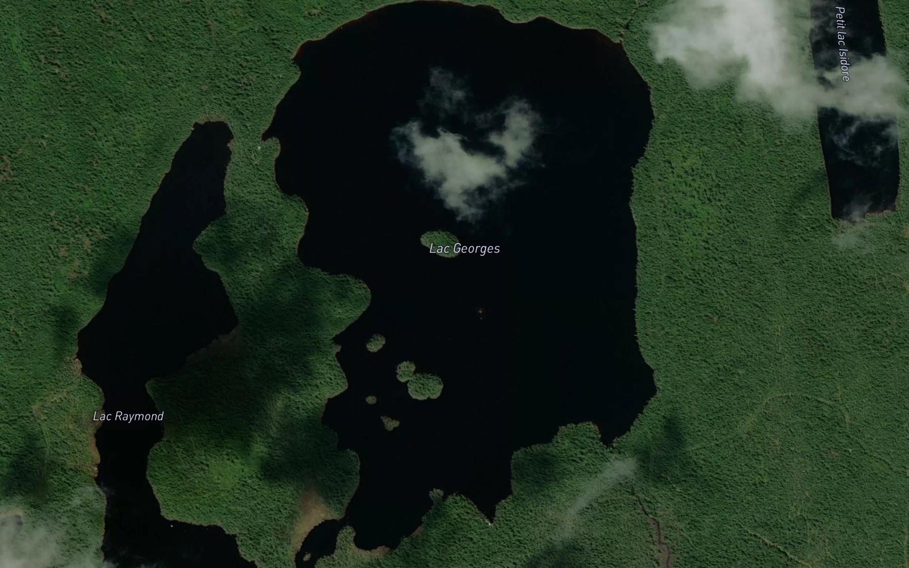 Satellite map of the Lac Georges