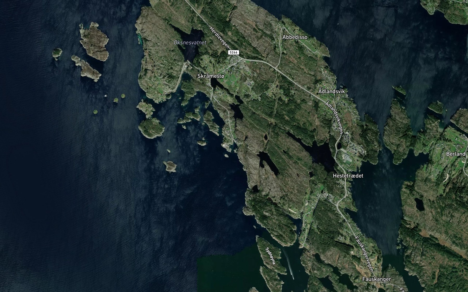 Satellite map of the Stokkevika