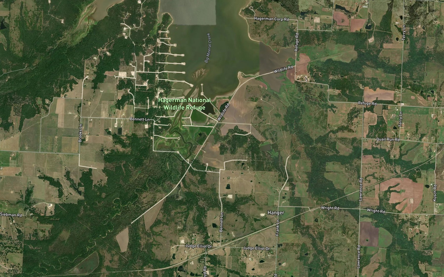 Satellite map of the Martin Branch