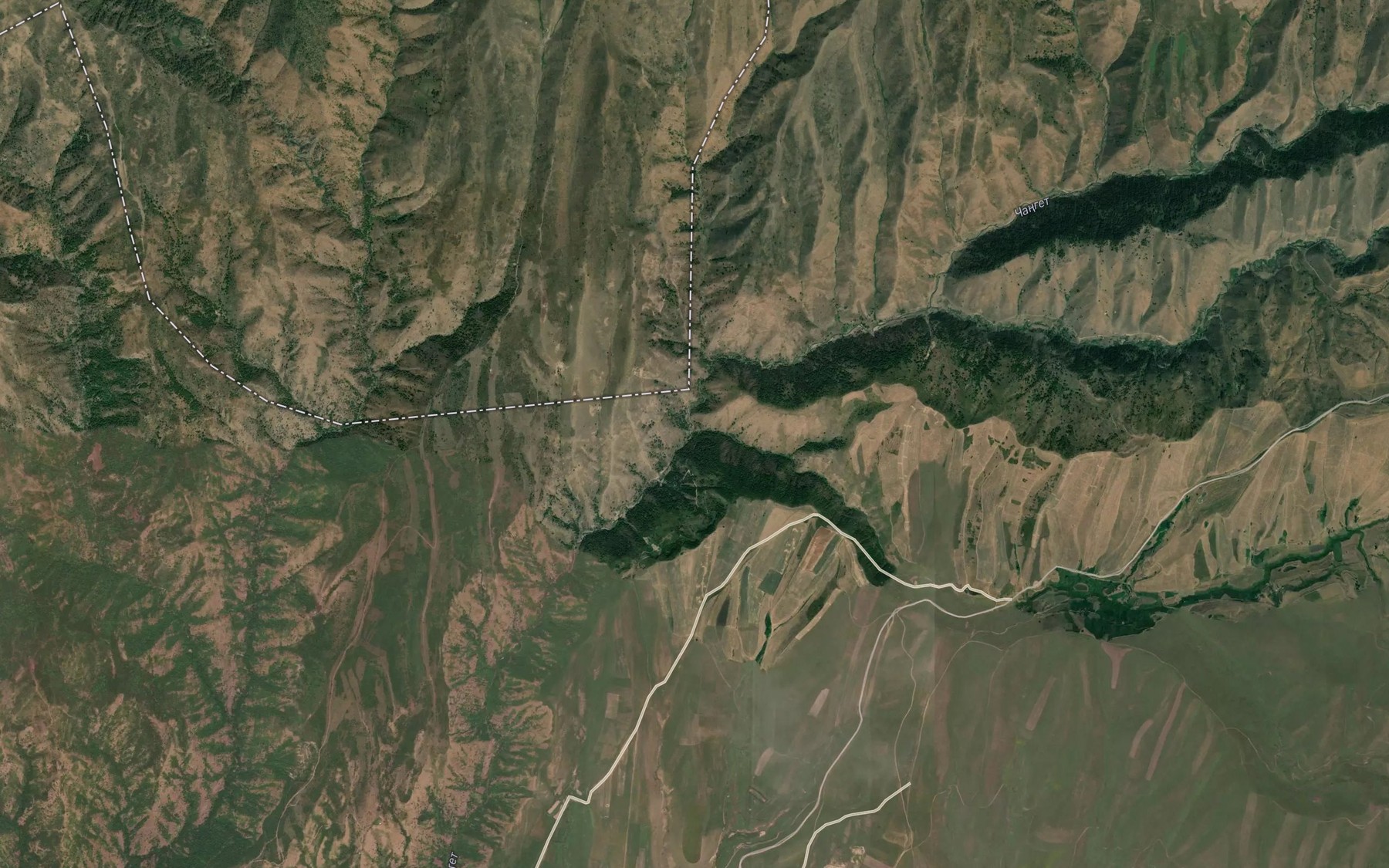 Satellite map of the Ak-Chechek