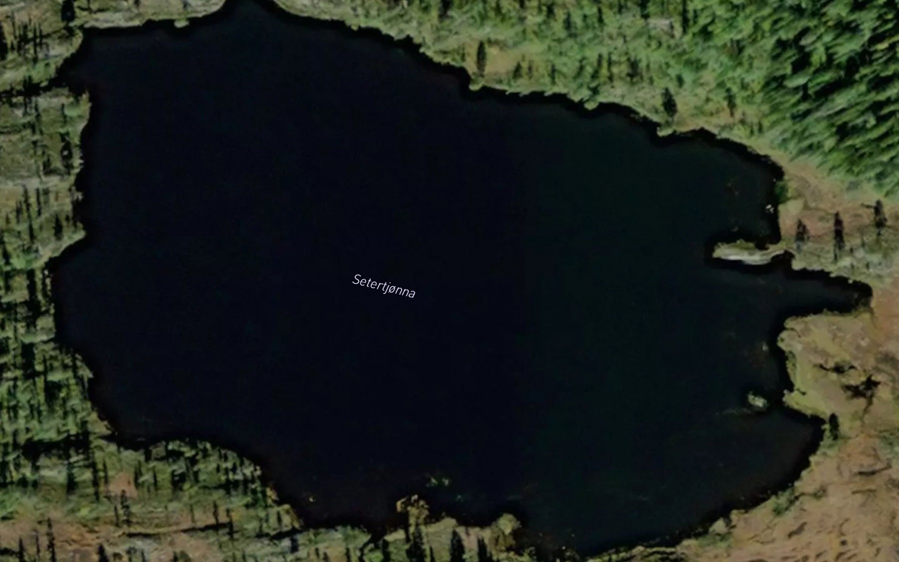 Satellite map of the Saetertjorna