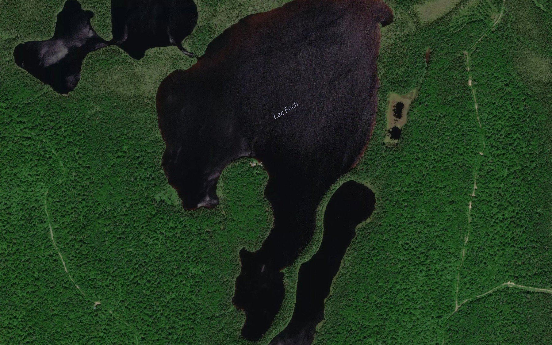 Satellite map of the Lac Foch