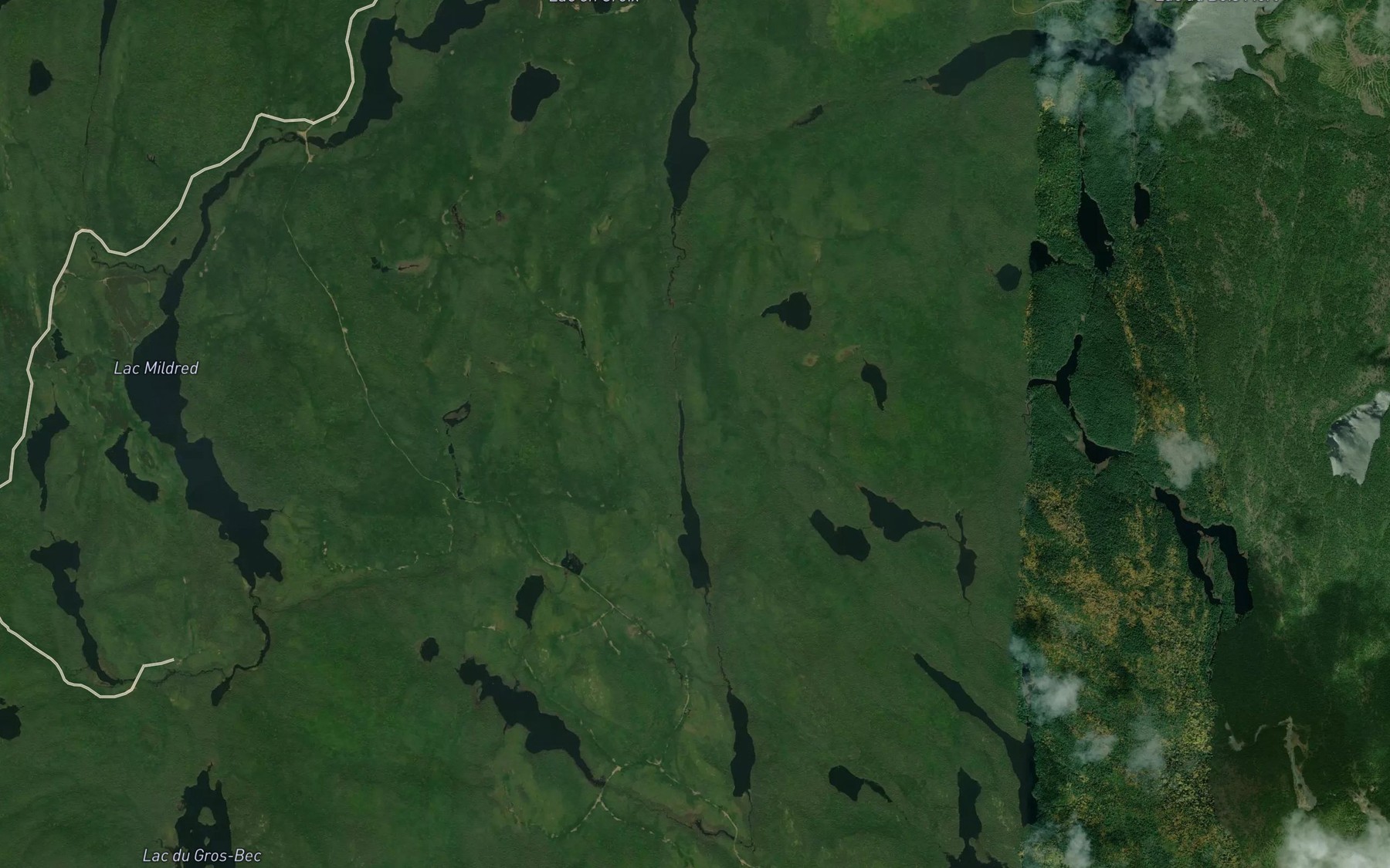 Satellite map of the Lac Minneforka