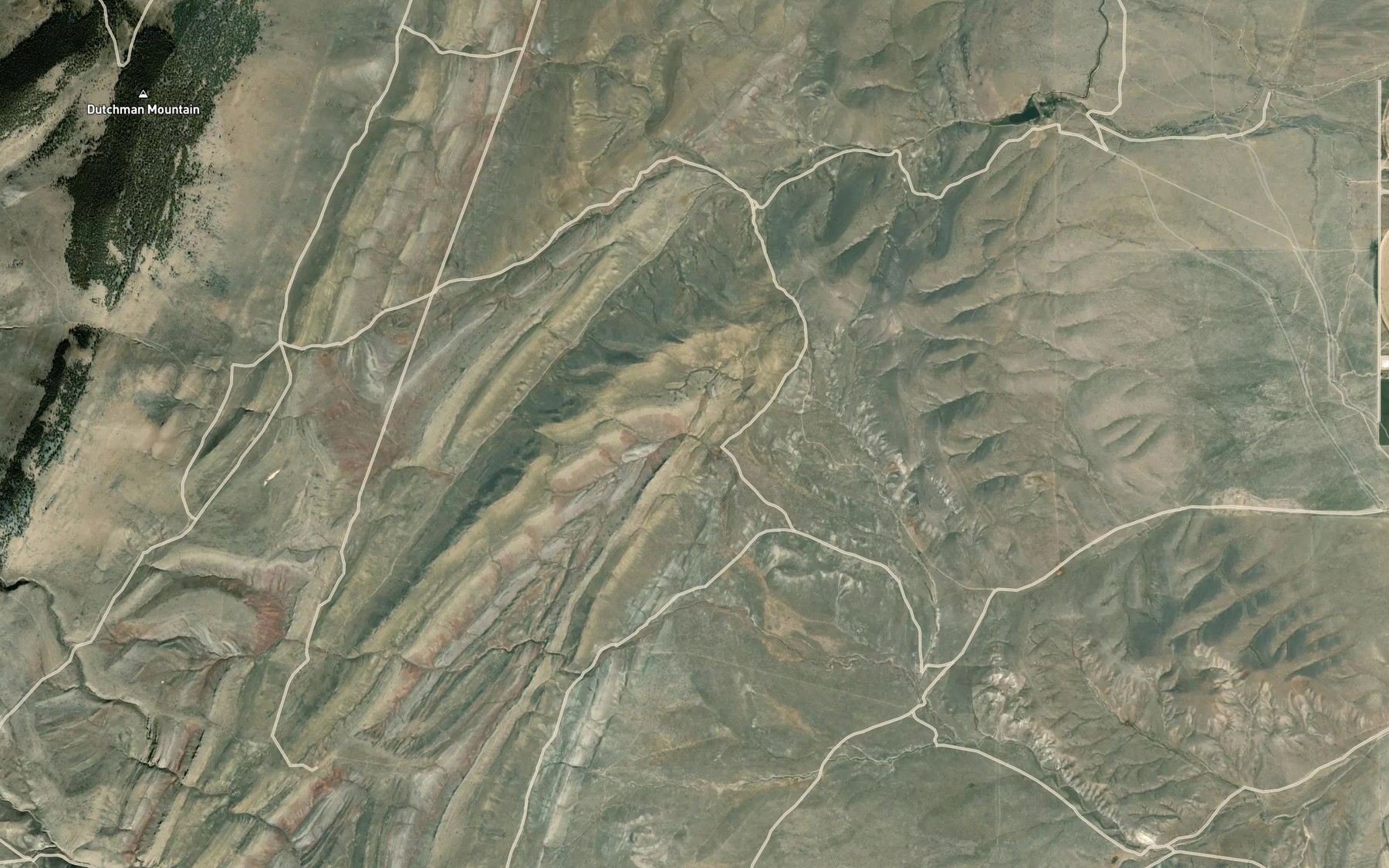 Satellite map of the Frying Pan Spring