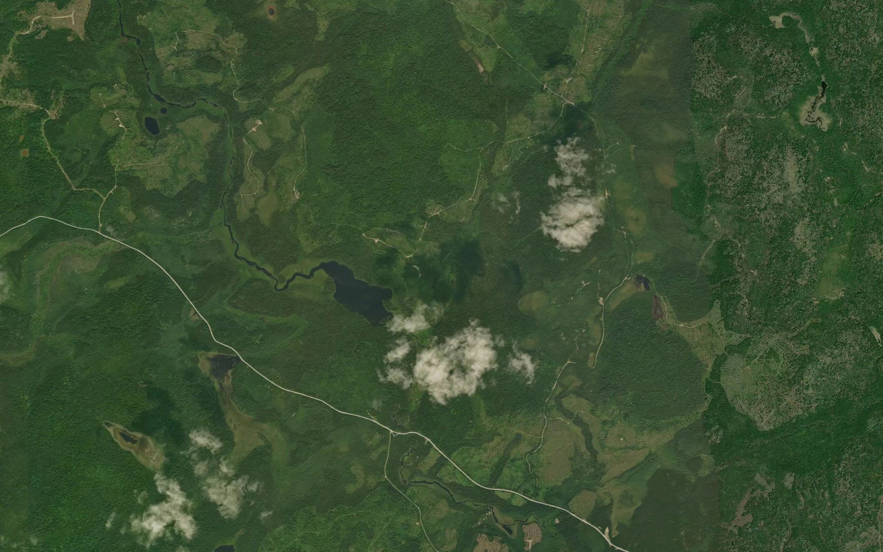 Satellite map of the Hayes Creek