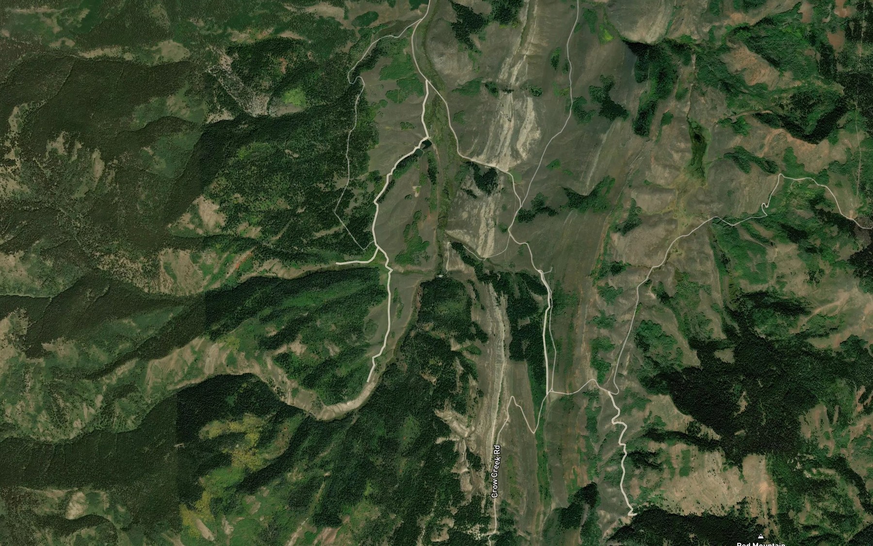 Satellite map of the Beaver Dam Creek