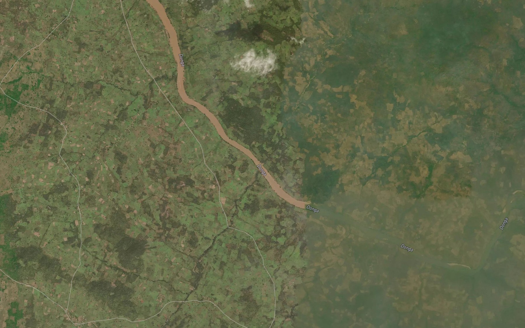 Satellite map of the River Ekwo