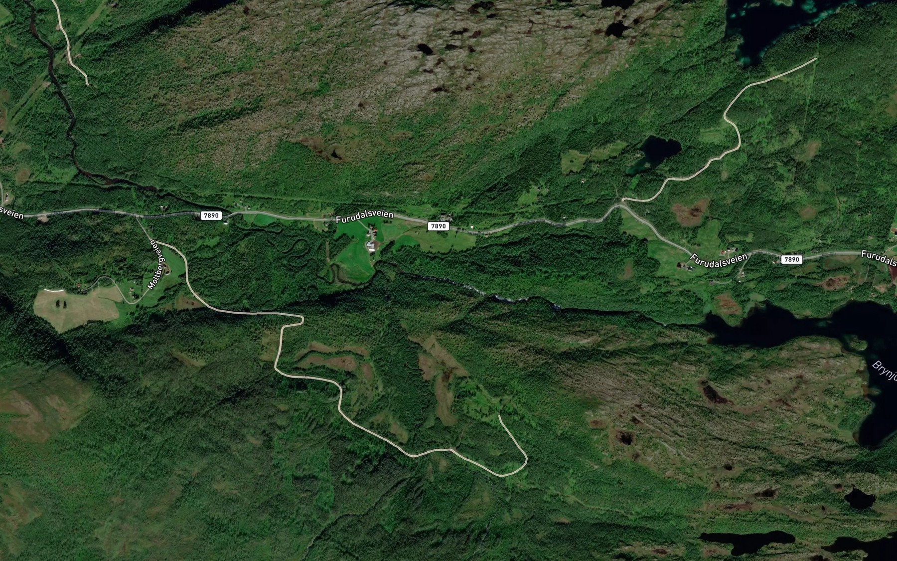 Satellite map of the Flatfossen