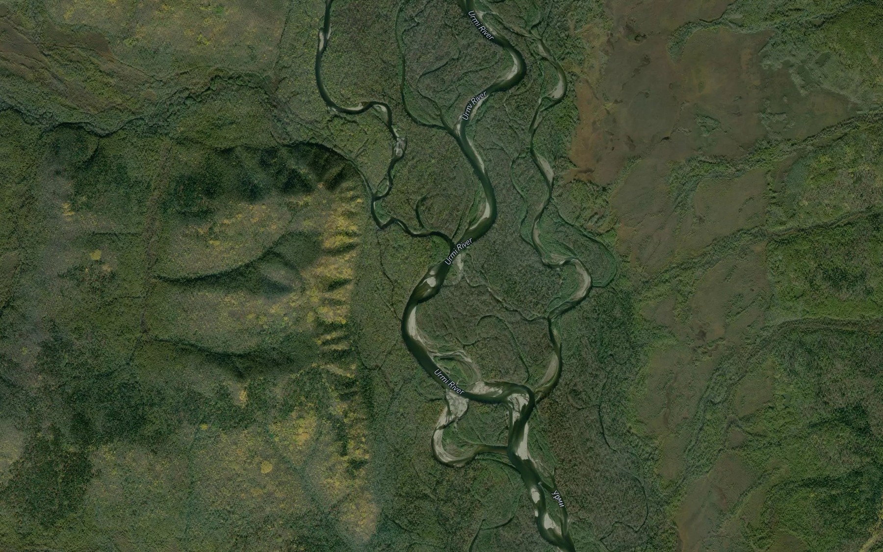 Satellite map of the Protoka Koryavaya