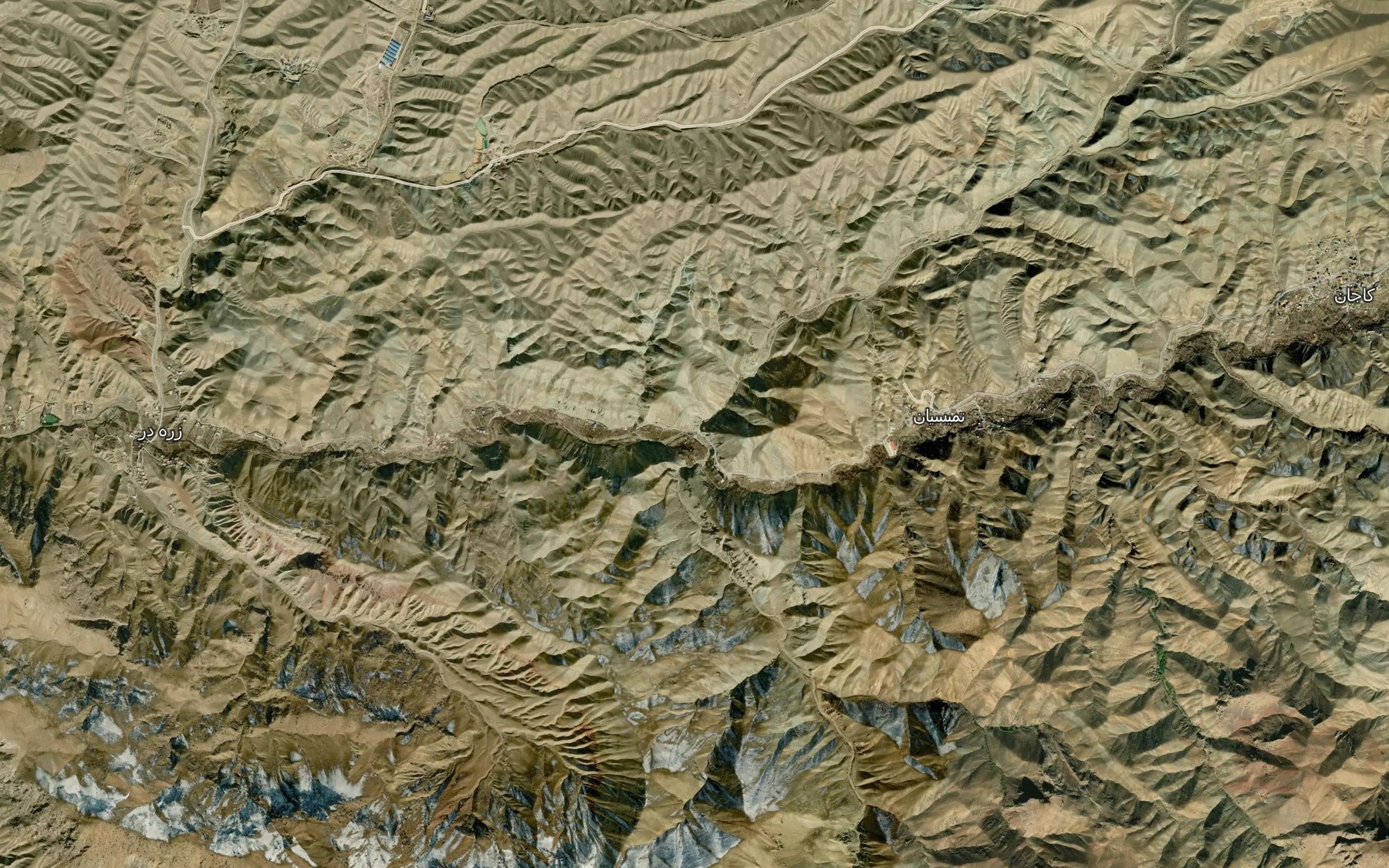 Satellite map of the Rudkhaneh-ye Tazeh Rud