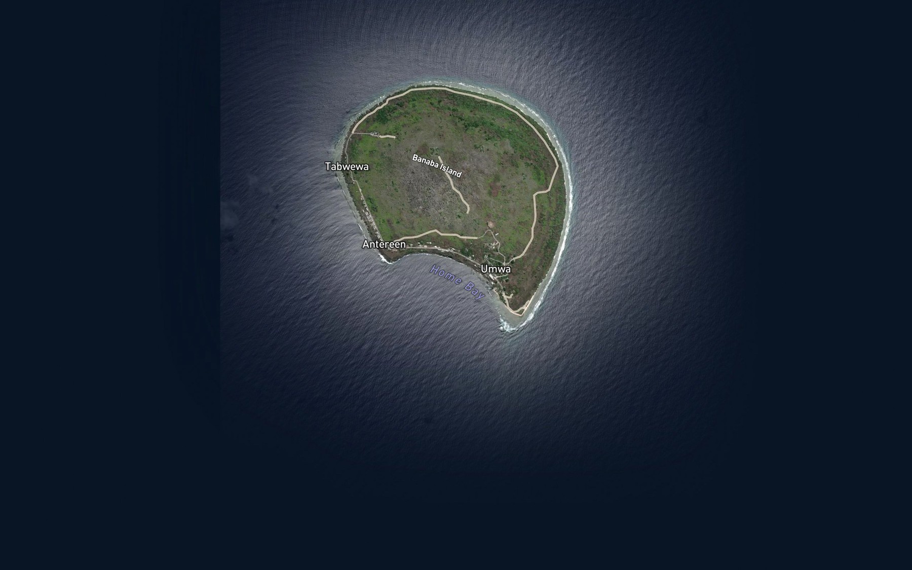 Satellite map of the Banaba Anchorage