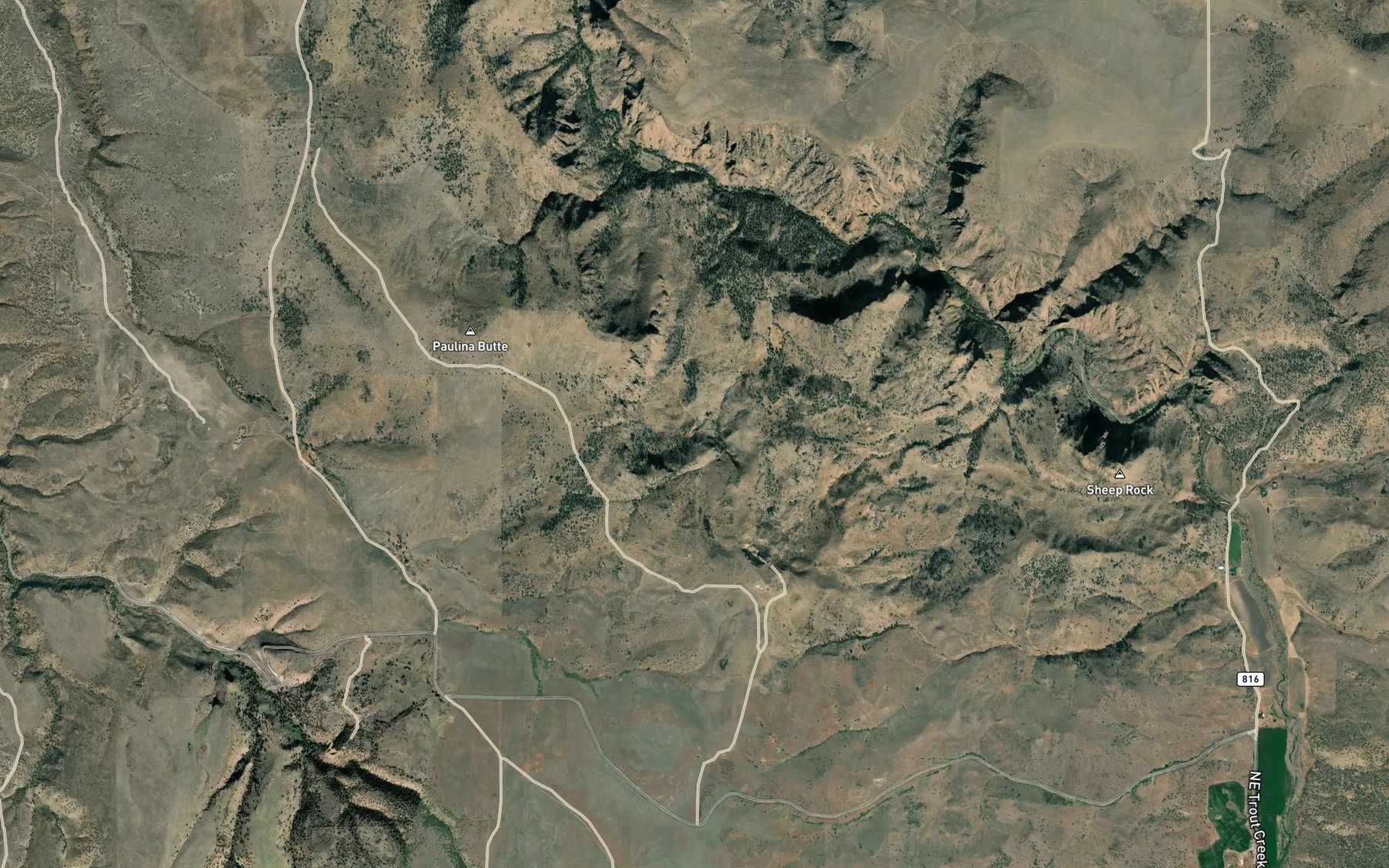 Satellite map of the Lower Spring