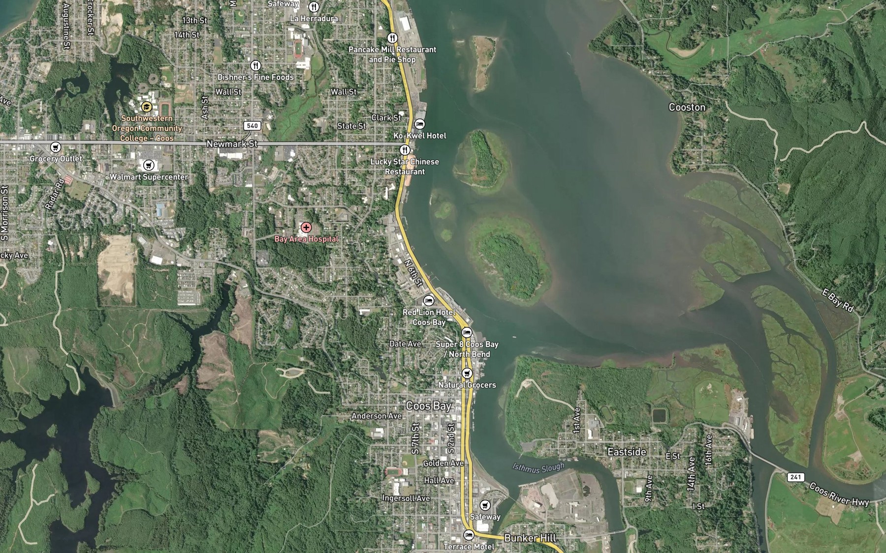 Satellite map of the Ferndale Upper Range