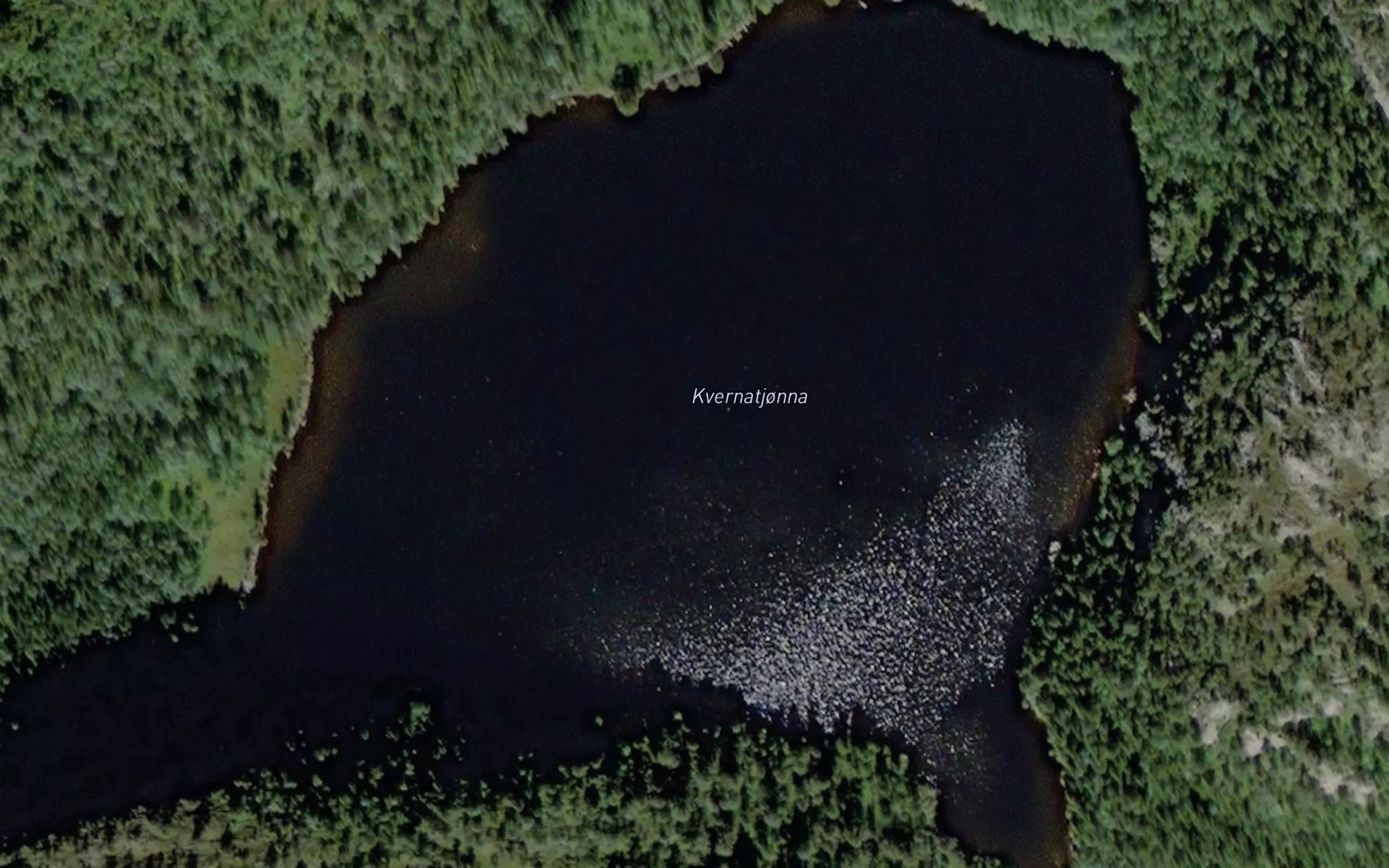 Satellite map of the Kvennatjorna