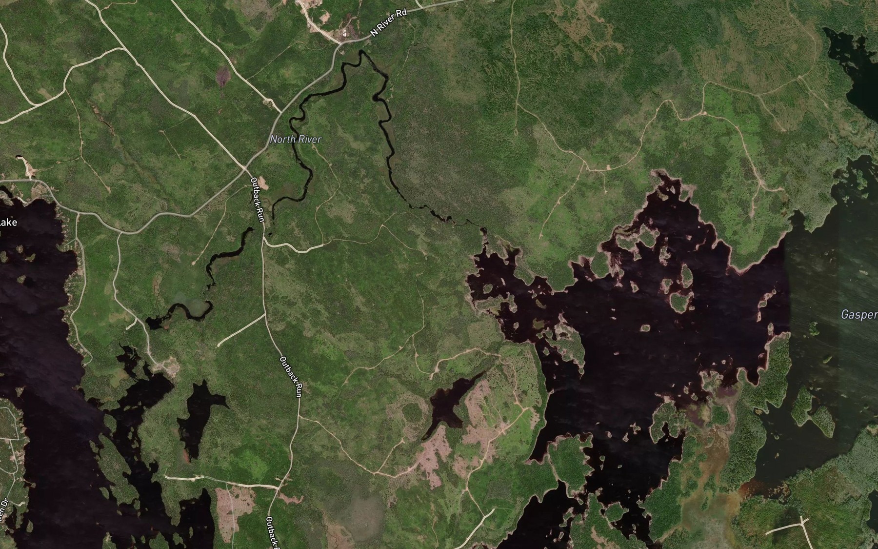 Satellite map of the North River