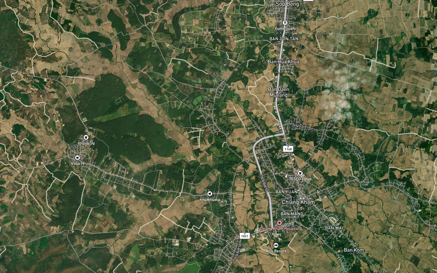 Satellite map of the Rong Khiao