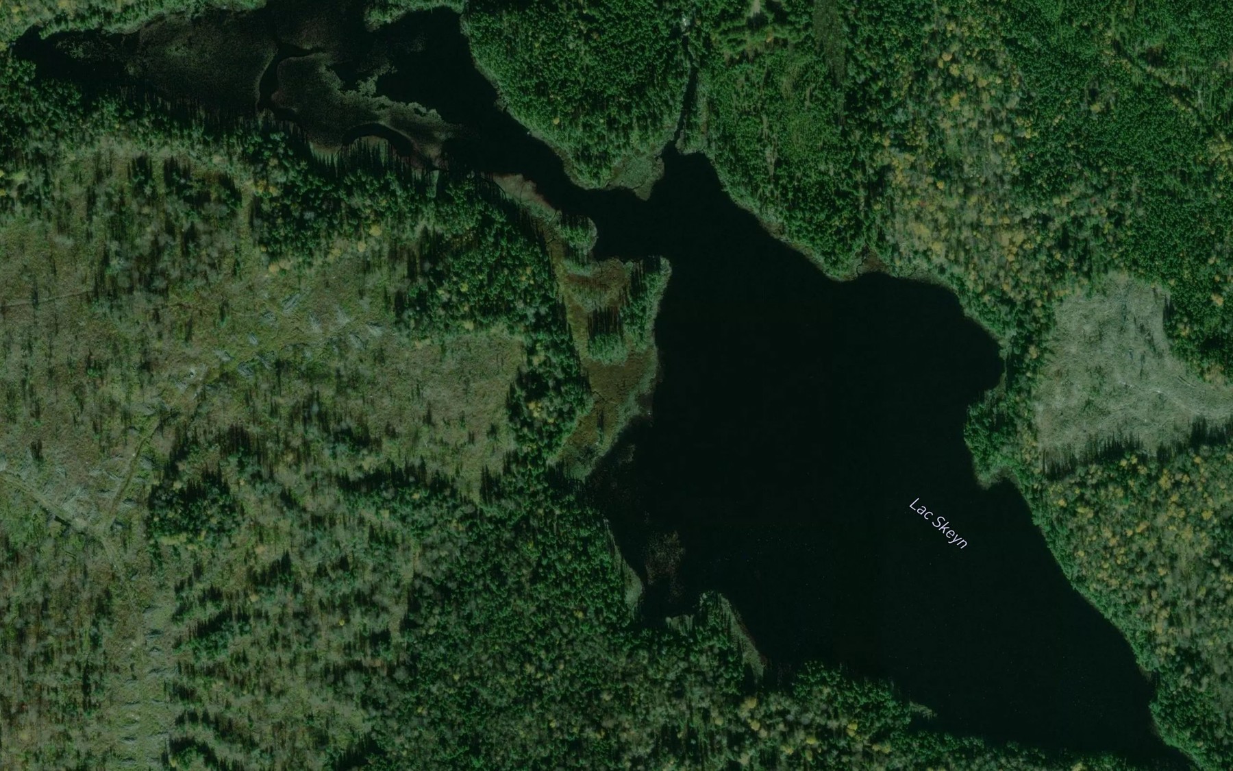 Satellite map of the Lac Skeyn