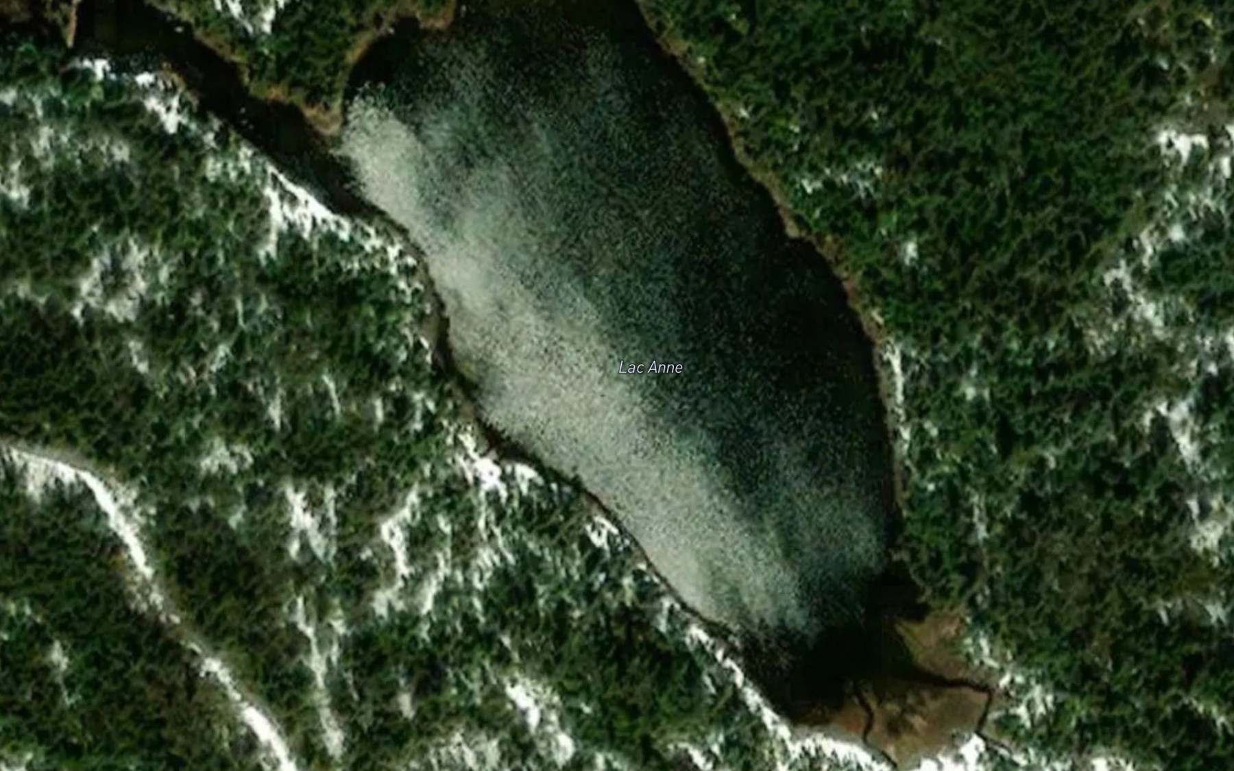 Satellite map of the Lac Anne