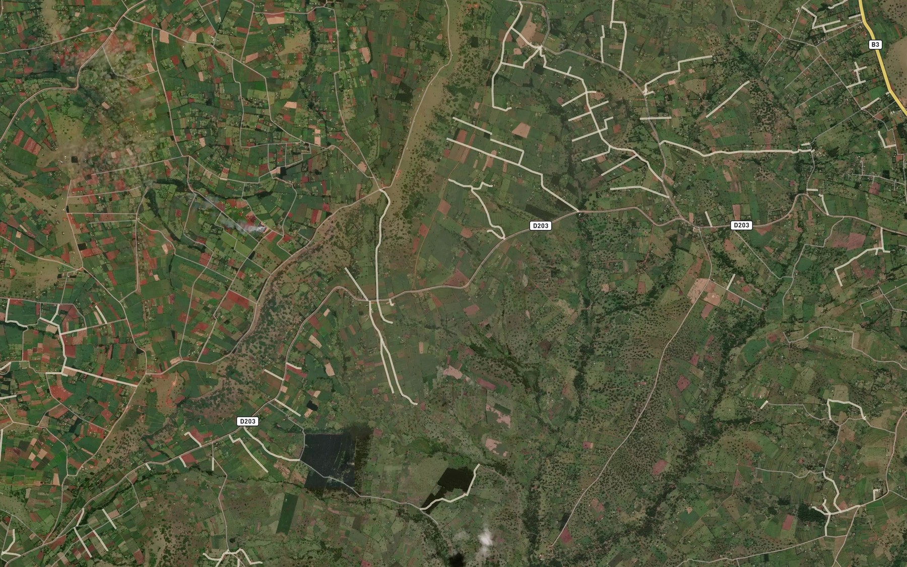 Satellite map of the Rromosha