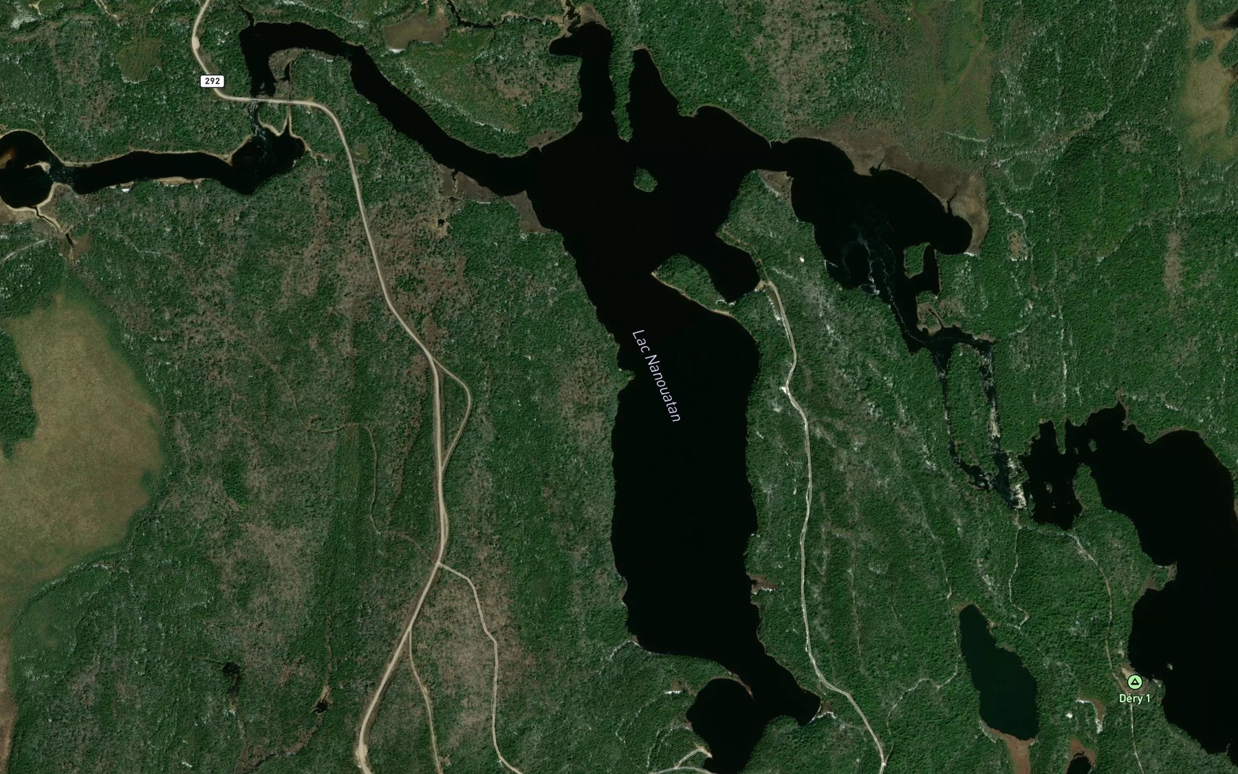 Satellite map of the Lac Nanouatan