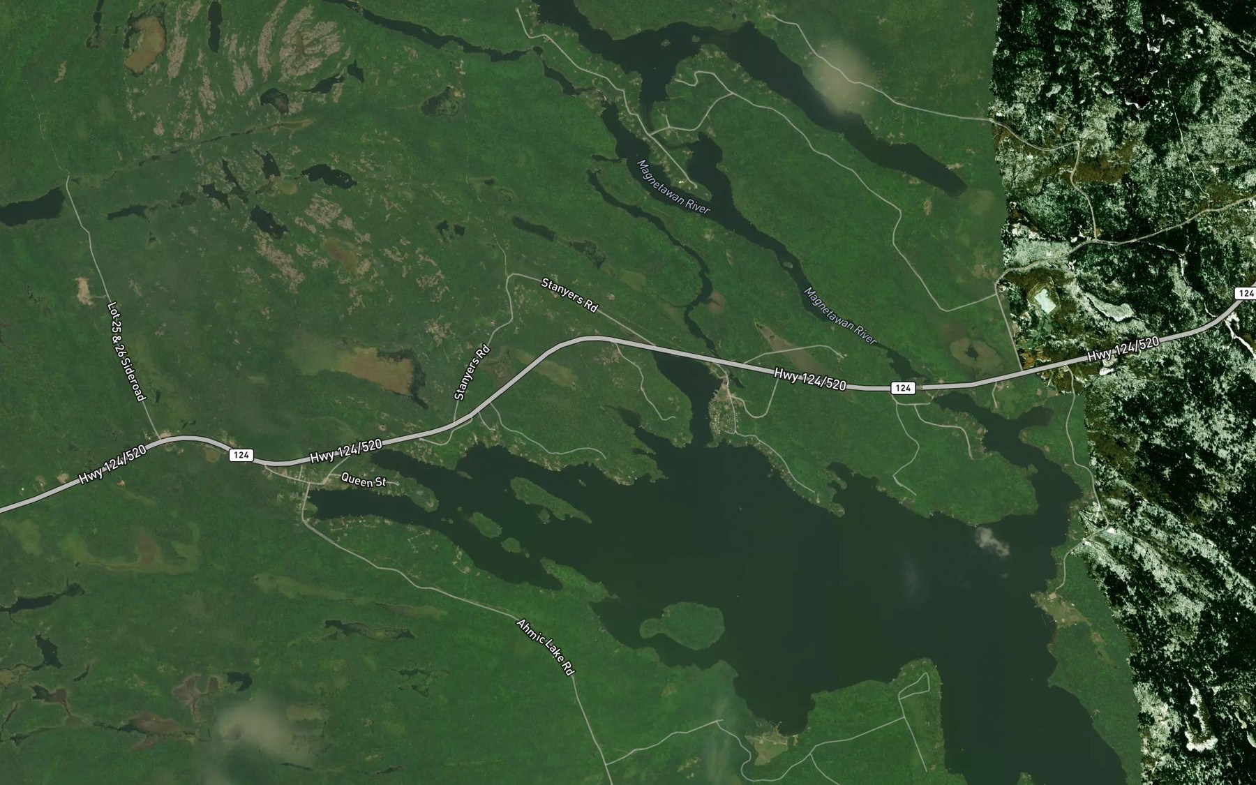 Satellite map of the Old Mill Bay