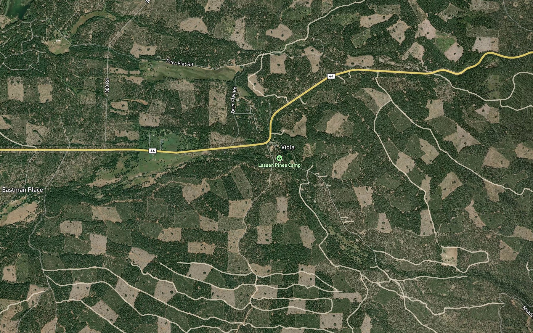 Satellite map of the Bailey Creek