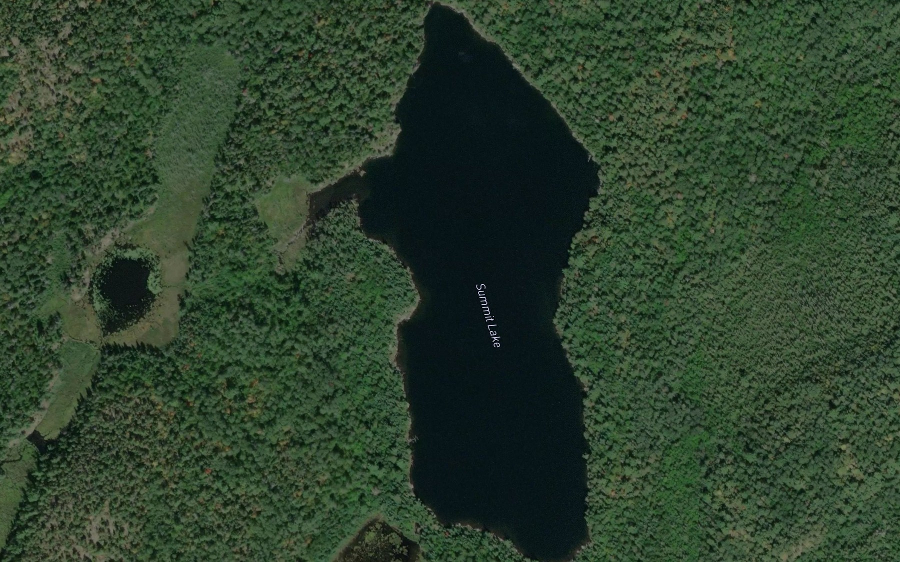 Satellite map of the Summit Lake