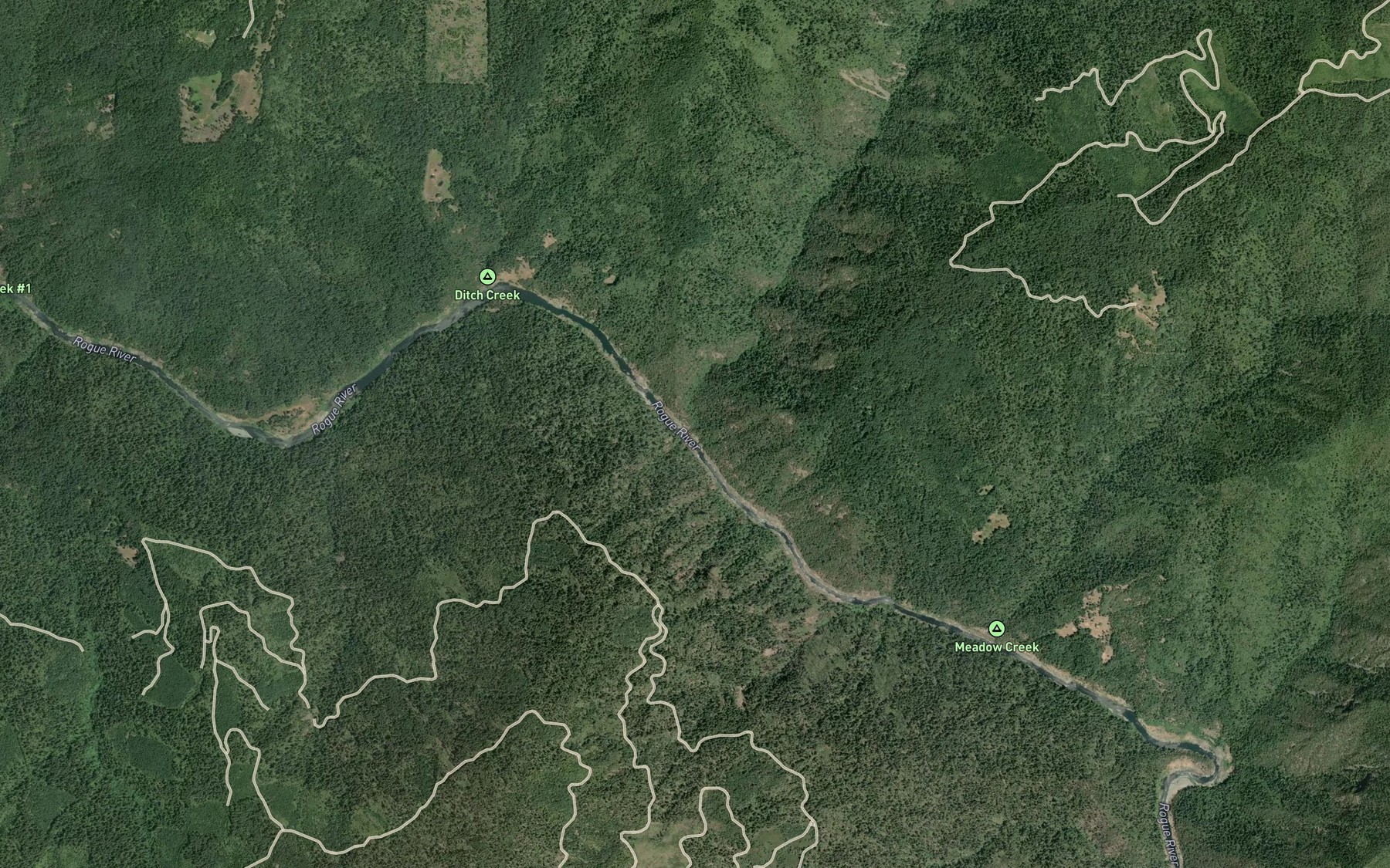 Satellite map of the Kelsey Creek